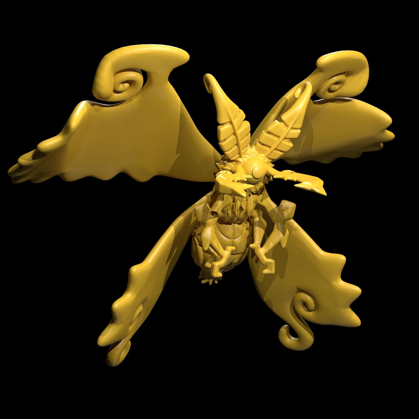 Giant Moth Miniature - 28mm / 32mm / 36mm - Irnkman's Minis - Unpainted Resin Printed Figure for D&D, TTRPGs, and Board Games