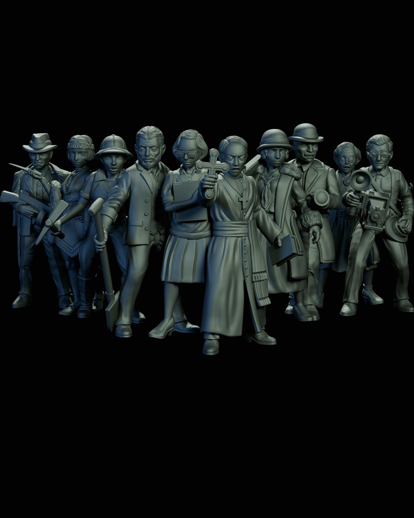Innsmouth Investigators Miniatures - 28mm / 32mm / 36mm - Adaevy Creations - Resin Printed Figure for Arkham Horror