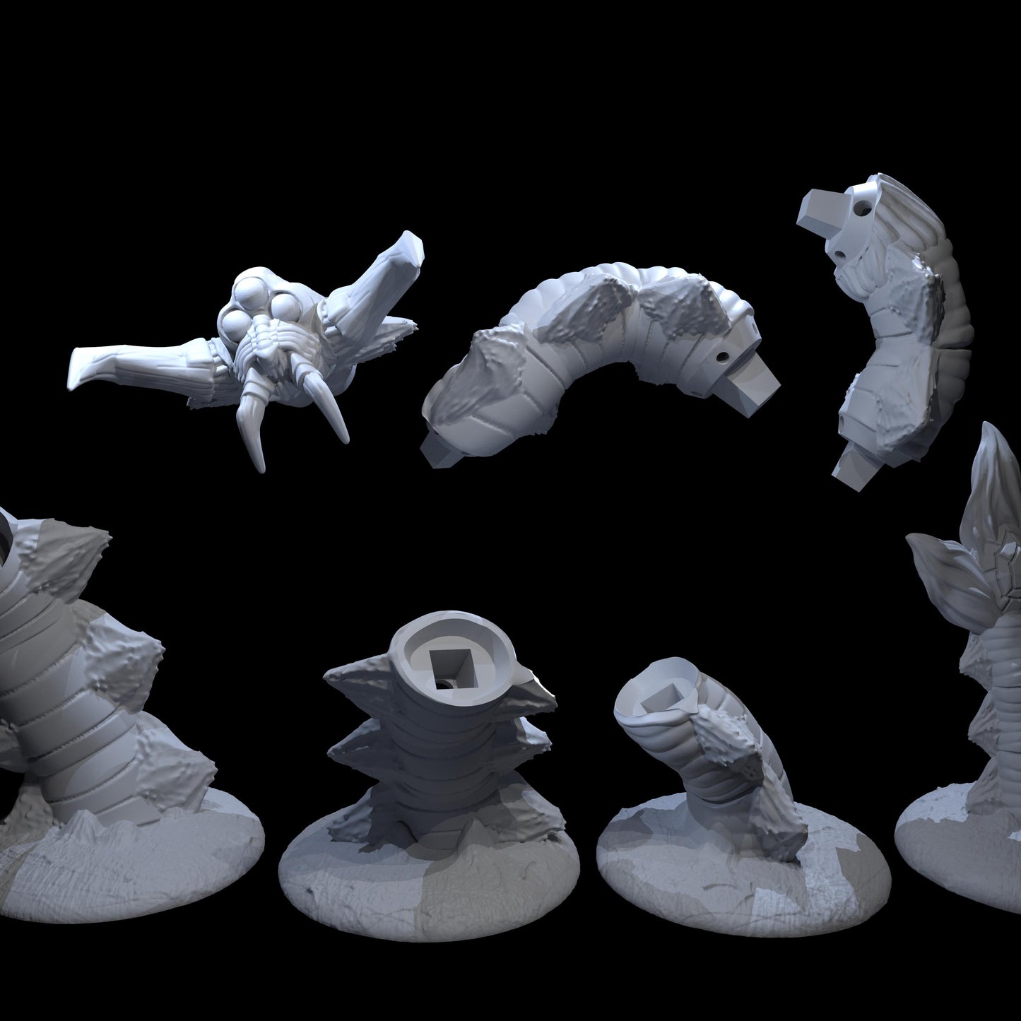 Giant Sand Centipede - Irnkman's Minis - Unpainted Resin Printed Figure for TTRPGs and Board Games