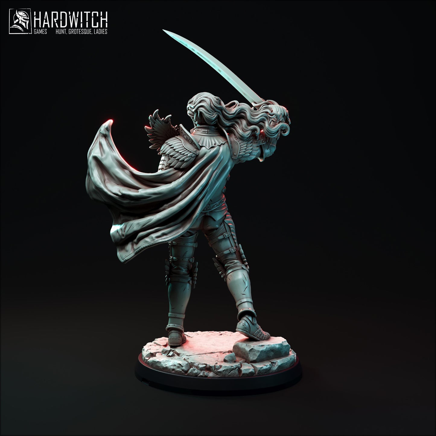 Symbol Knight Griffin Miniature (2 Versions) - 28mm / 32mm / 36mm / 75mm - HardWitch Games - Resin Printed Figure for TTRPGs and Wargaming
