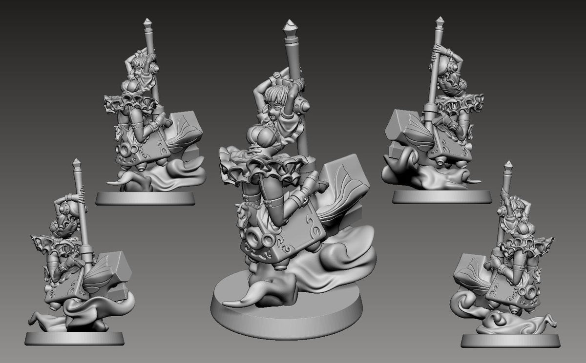 Shishido Fiona Miniature - 28mm / 32mm / 36mm / 75mm - LPOMC - Unpainted Resin Printed Figure for D&D, TTRPGs, and Board Games