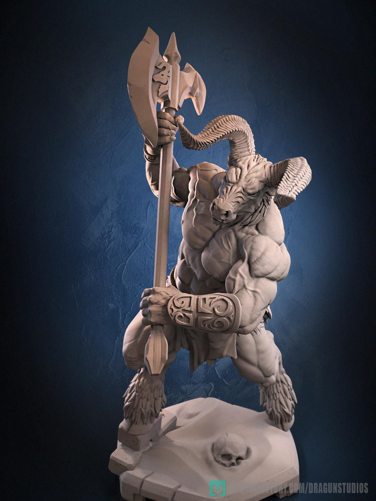 Minotaurus Miniature - DraGun Studios - 56mm / 110mm - Resin Printed Figure for D&D, TTRPGs, and Board Games