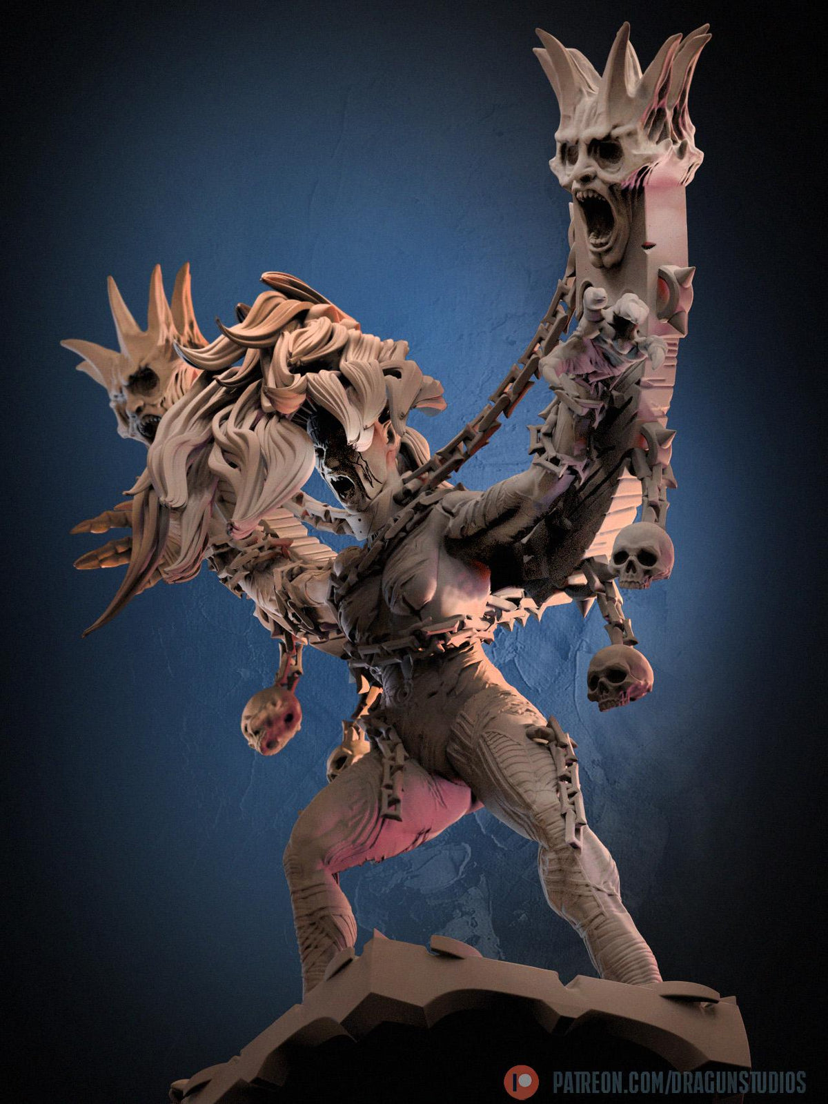 Anguished Maiden Miniature - DraGun Studios - 56mm / 110mm - Resin Printed Figure for D&D, TTRPGs, and Board Games