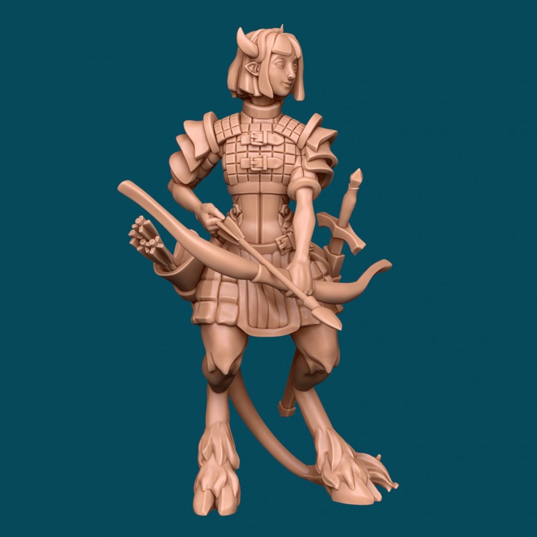 Petal, Tiefling Hunter - Awkward Penguin’s Minis - 28mm / 32mm / 36mm