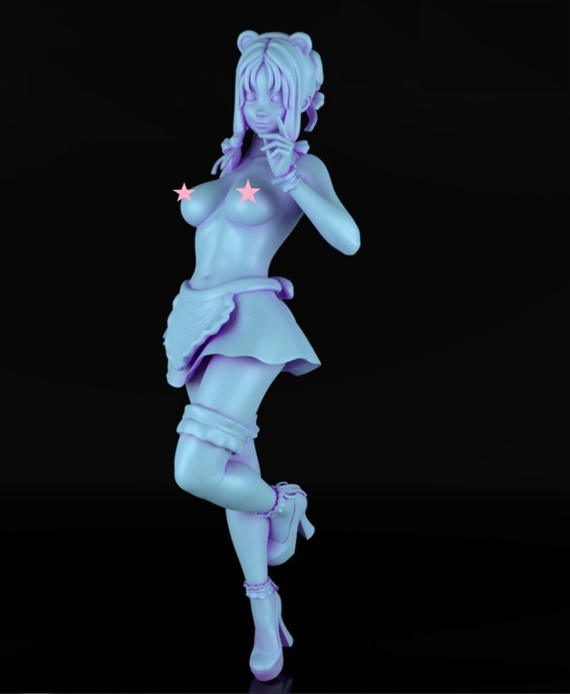 Cafe Maid Pinup - Miniature Underground - 32mm / 75mm