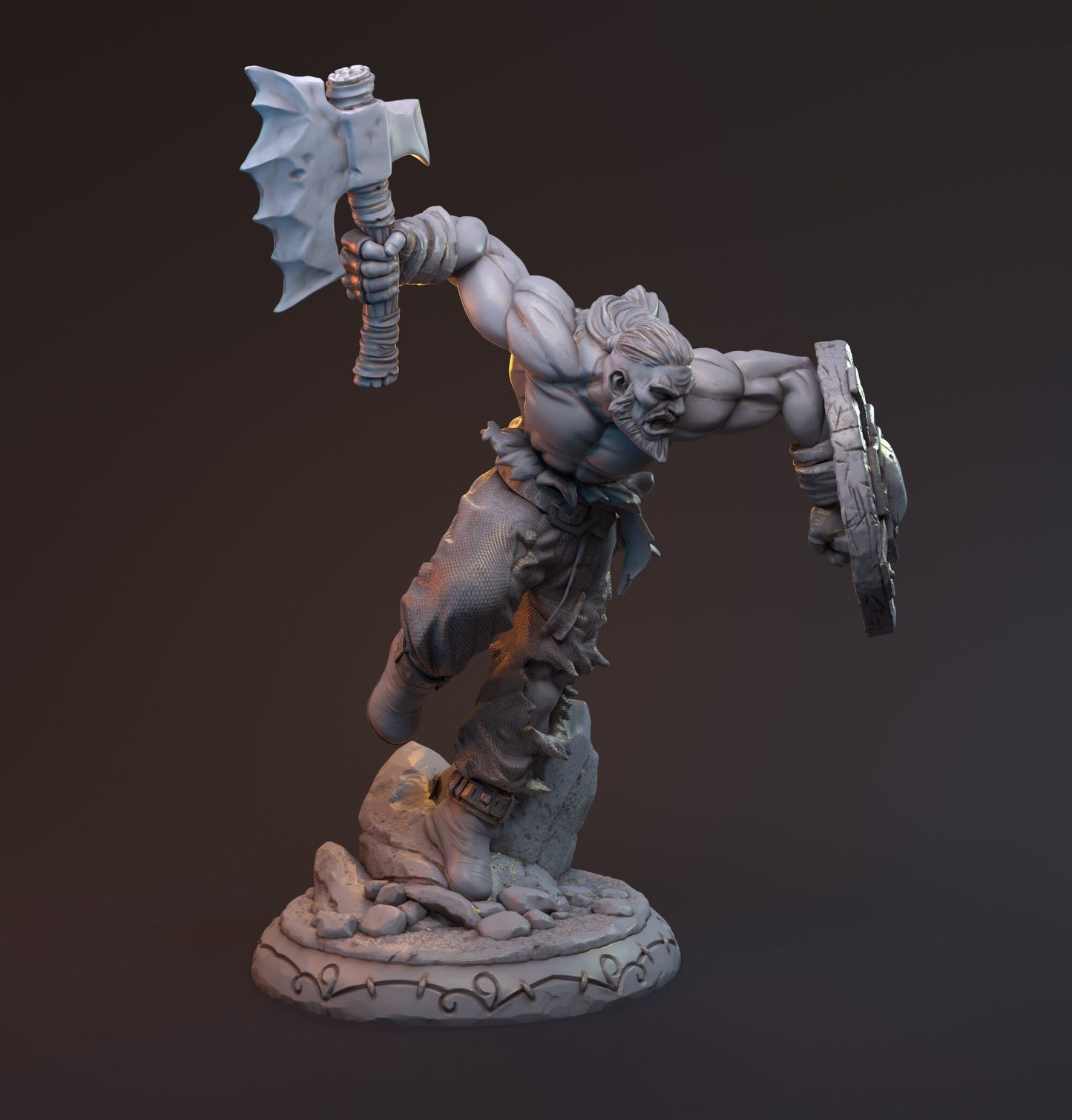 Gunnulv Vuvar - Barbarian - Mythreal - 28mm / 32mm / 75mm