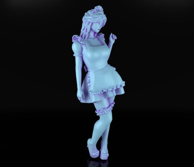 Classic Maid Pinup - Miniature Underground - 32mm / 75mm