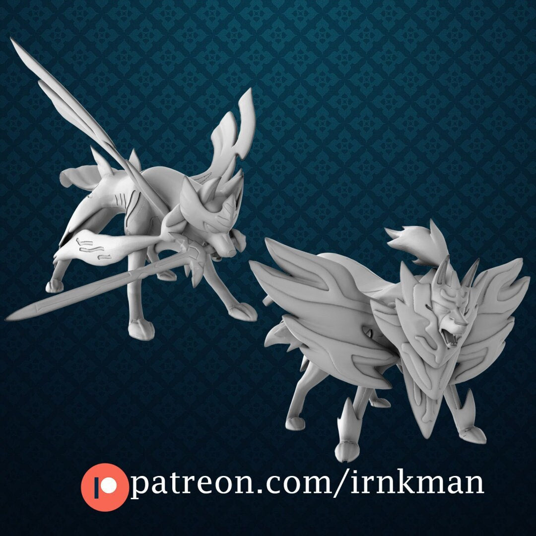 Zacian / Zamazenta Miniatures - Irnkman's Minis