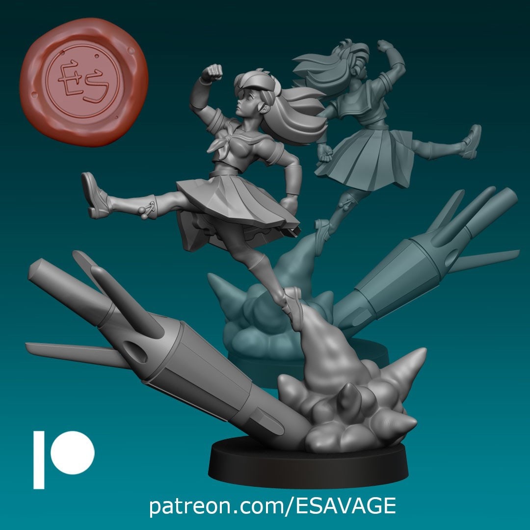 Missile Girl - Irnkman's Minis - 28mm / 32mm / 36mm