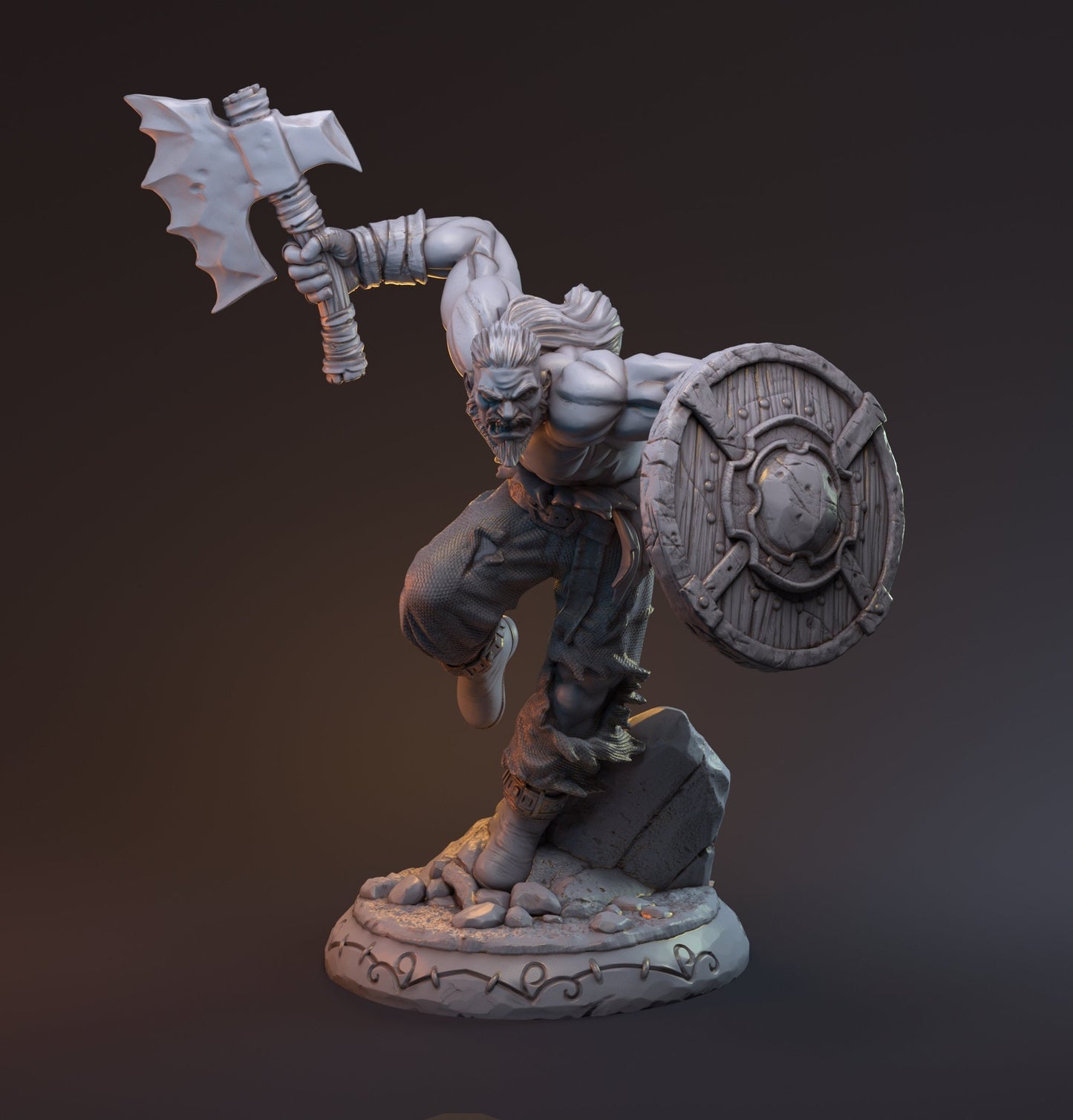 Gunnulv Vuvar - Barbarian - Mythreal - 28mm / 32mm / 75mm