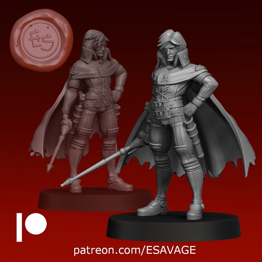 Space Pirate Captain - Ethan Savage Studios - 15mm / 28mm / 32mm / 36mm
