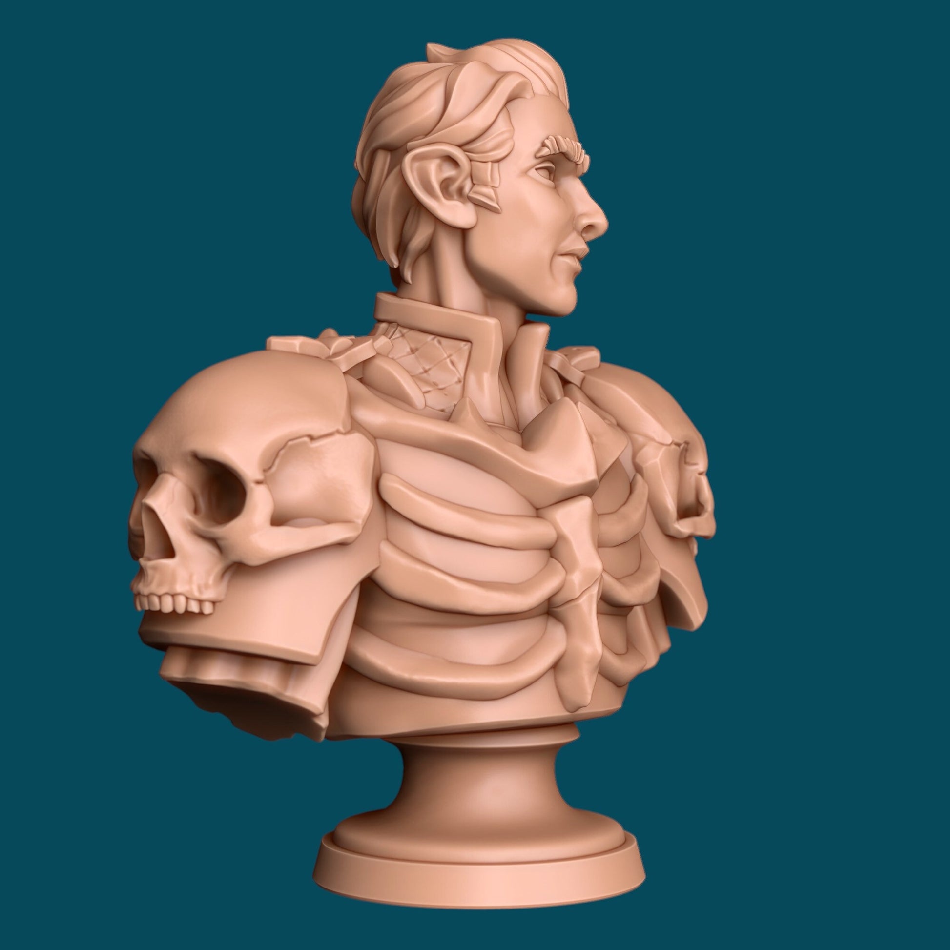 Eurshin, Dramatic Half-Orc (Bust) - Awkward Penguin’s Minis - 63mm