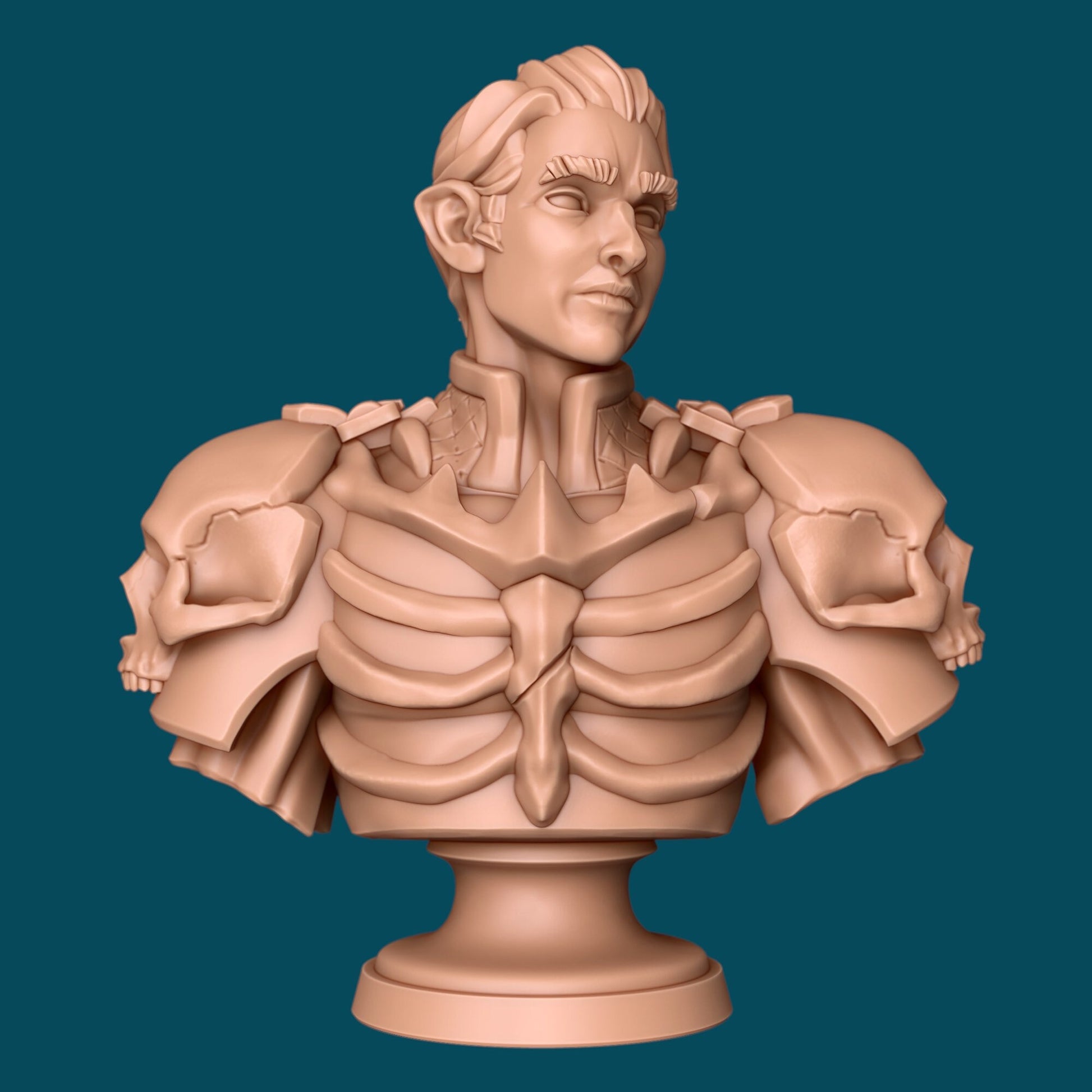 Eurshin, Dramatic Half-Orc (Bust) - Awkward Penguin’s Minis - 63mm