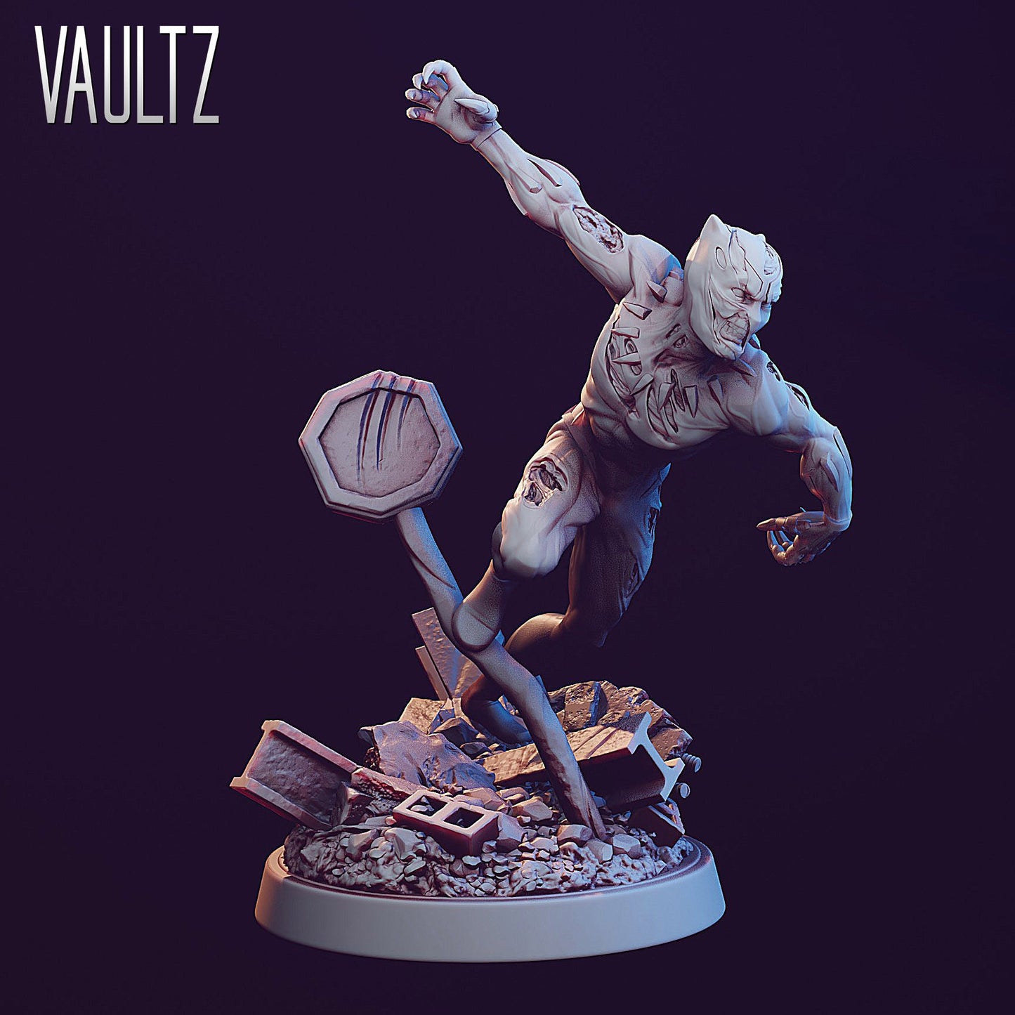 Zombie Panther Miniature - VaultZ - 28mm / 32mm / 36mm