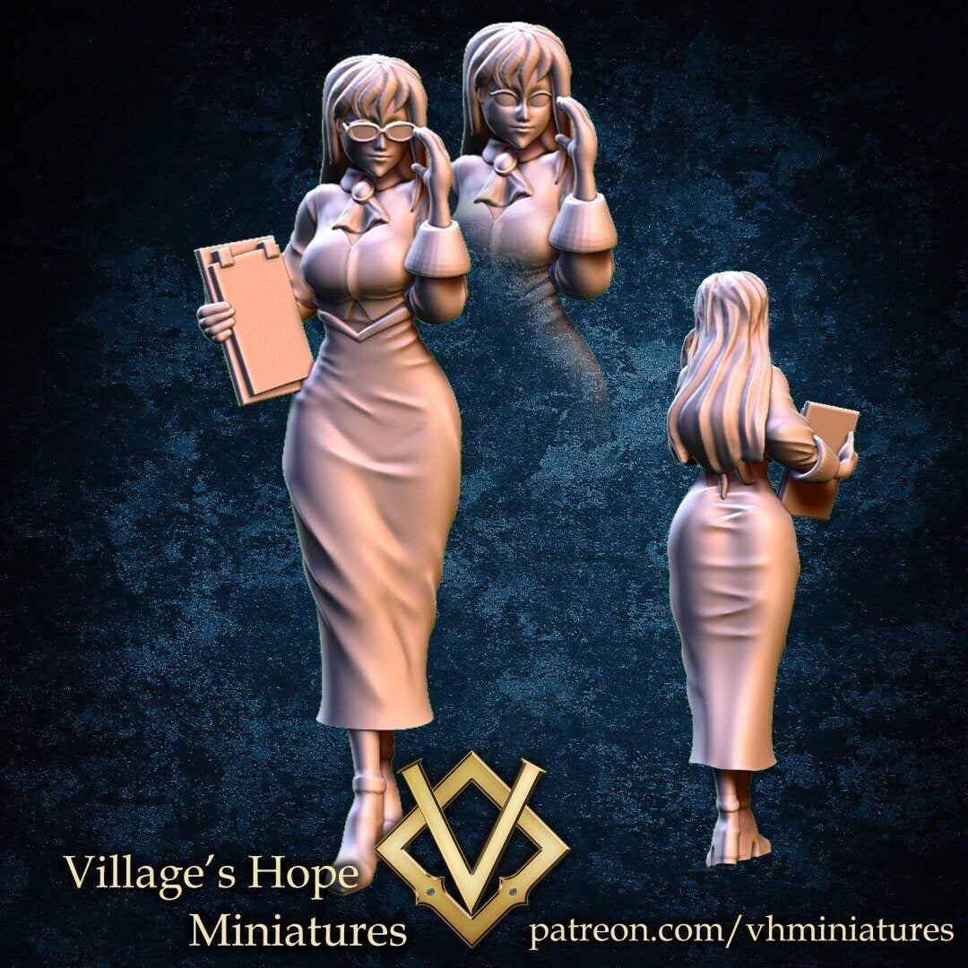 Adventure Guild Receptionist - Village’s Hope - 28mm / 32mm / 36mm