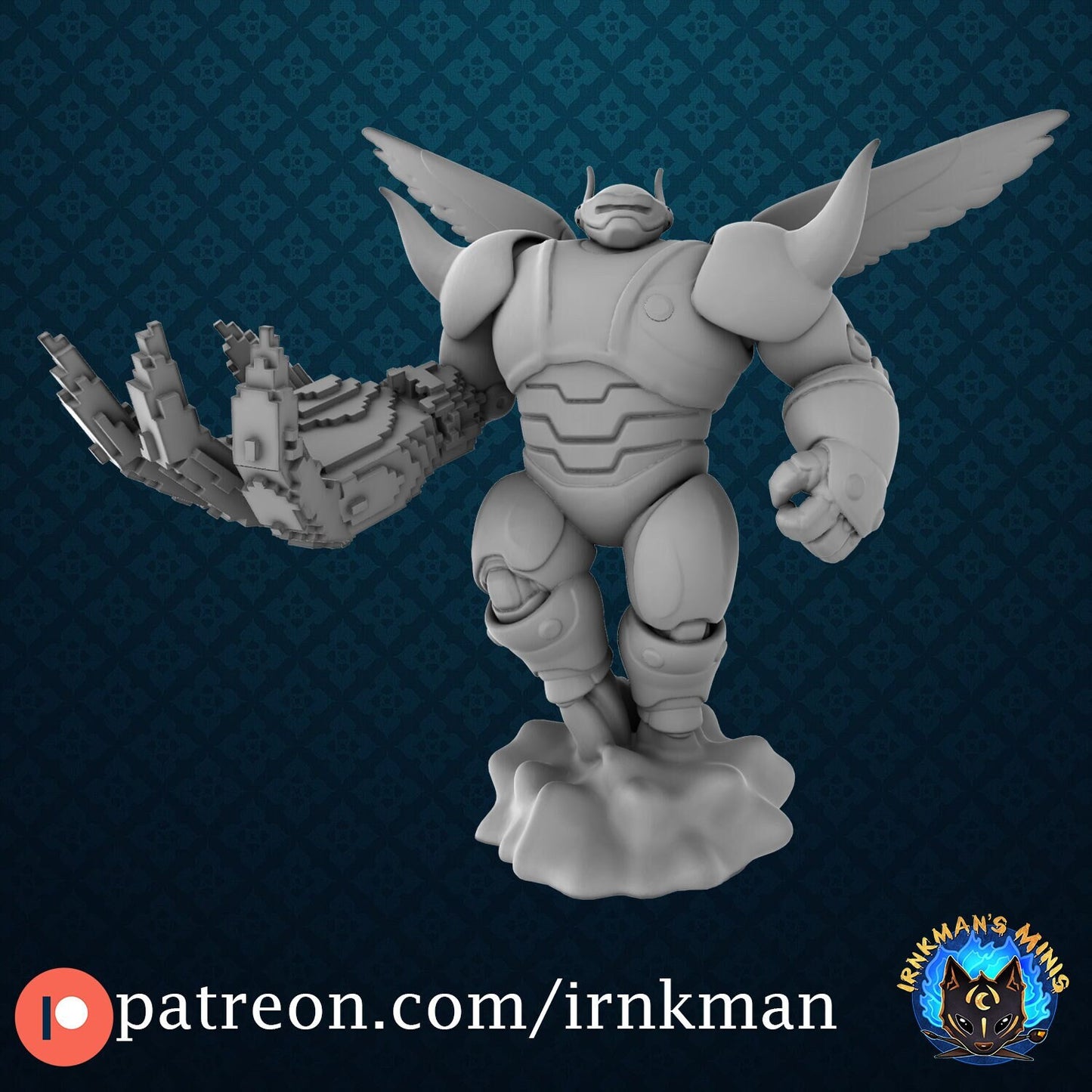 Corrupted Healbot - Irnkman's Minis - 104mm Height