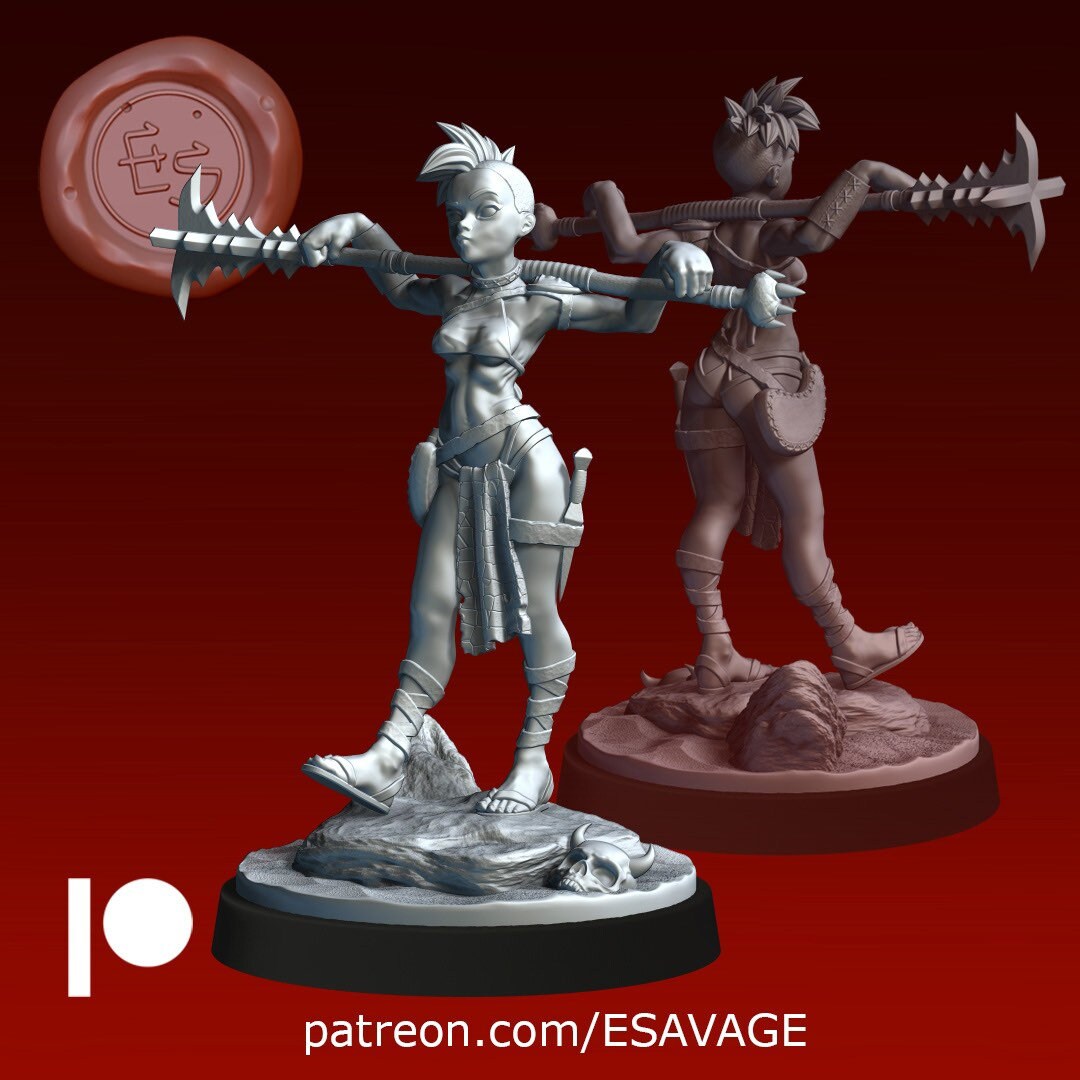 Dark Sun Barbarian - Ethan Savage Studios - 28mm / 32mm / 36mm