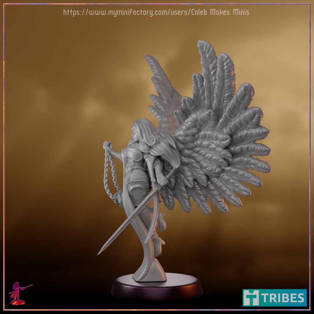 Ketriela the Moon Warrior - Caleb Makes Minis - 28mm / 32mm / 36mm