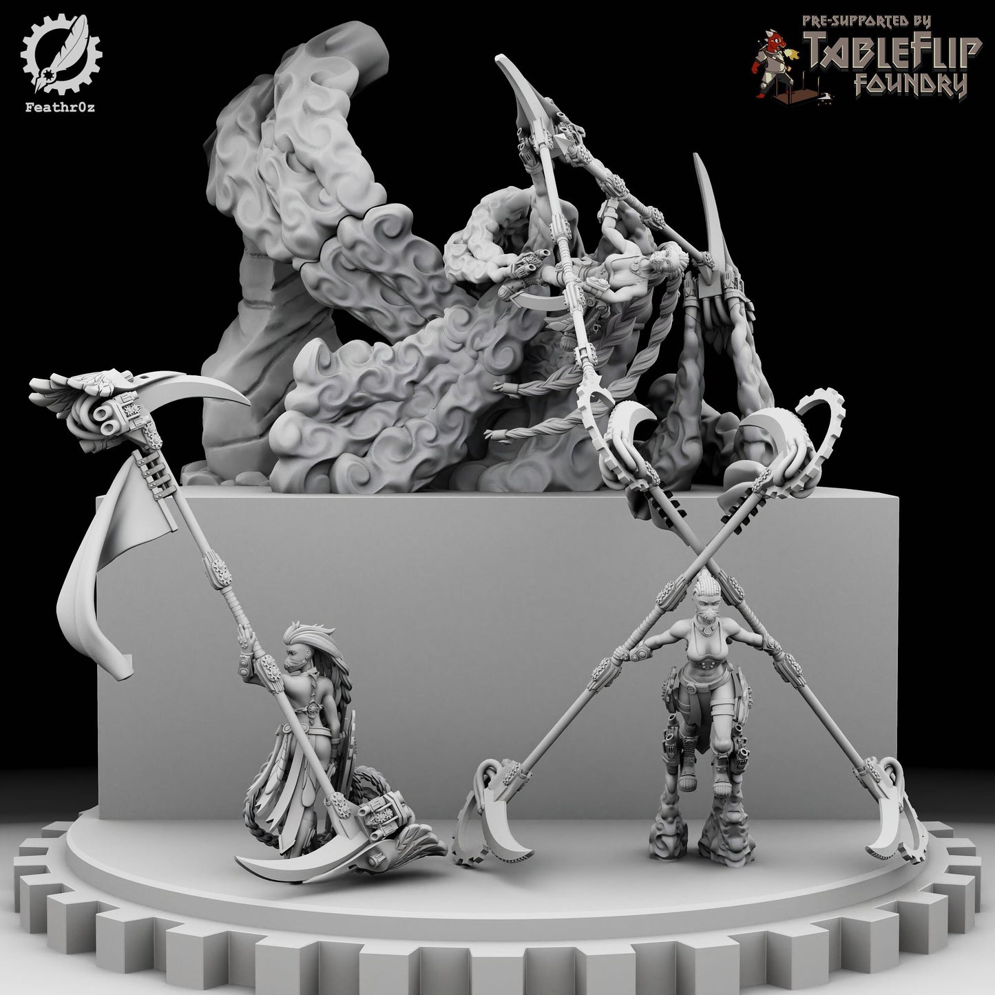Aurora Vanguard Polearm Commanders - Feathr0z - 32mm