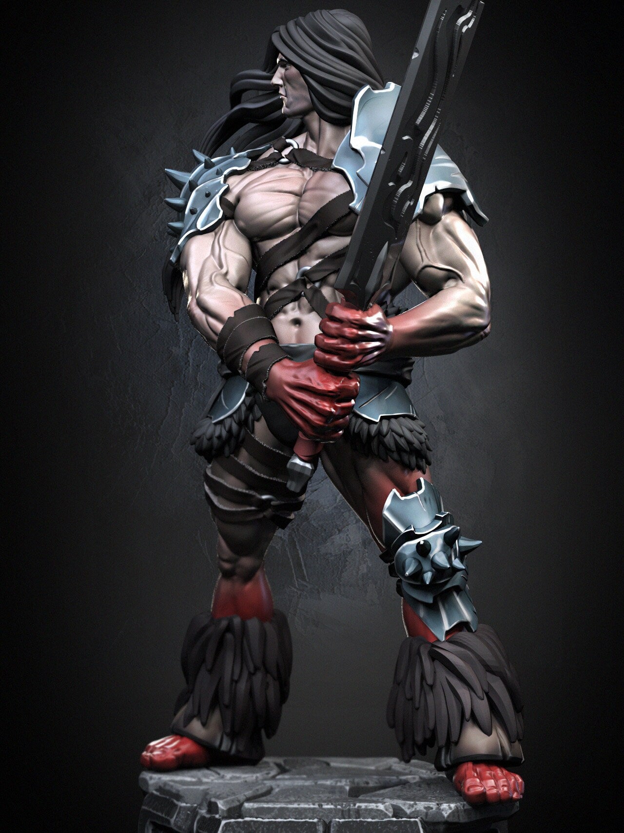 Fighter (War Armor Set) - DraGun Studios - 28mm / 32mm / 36mm / 75mm