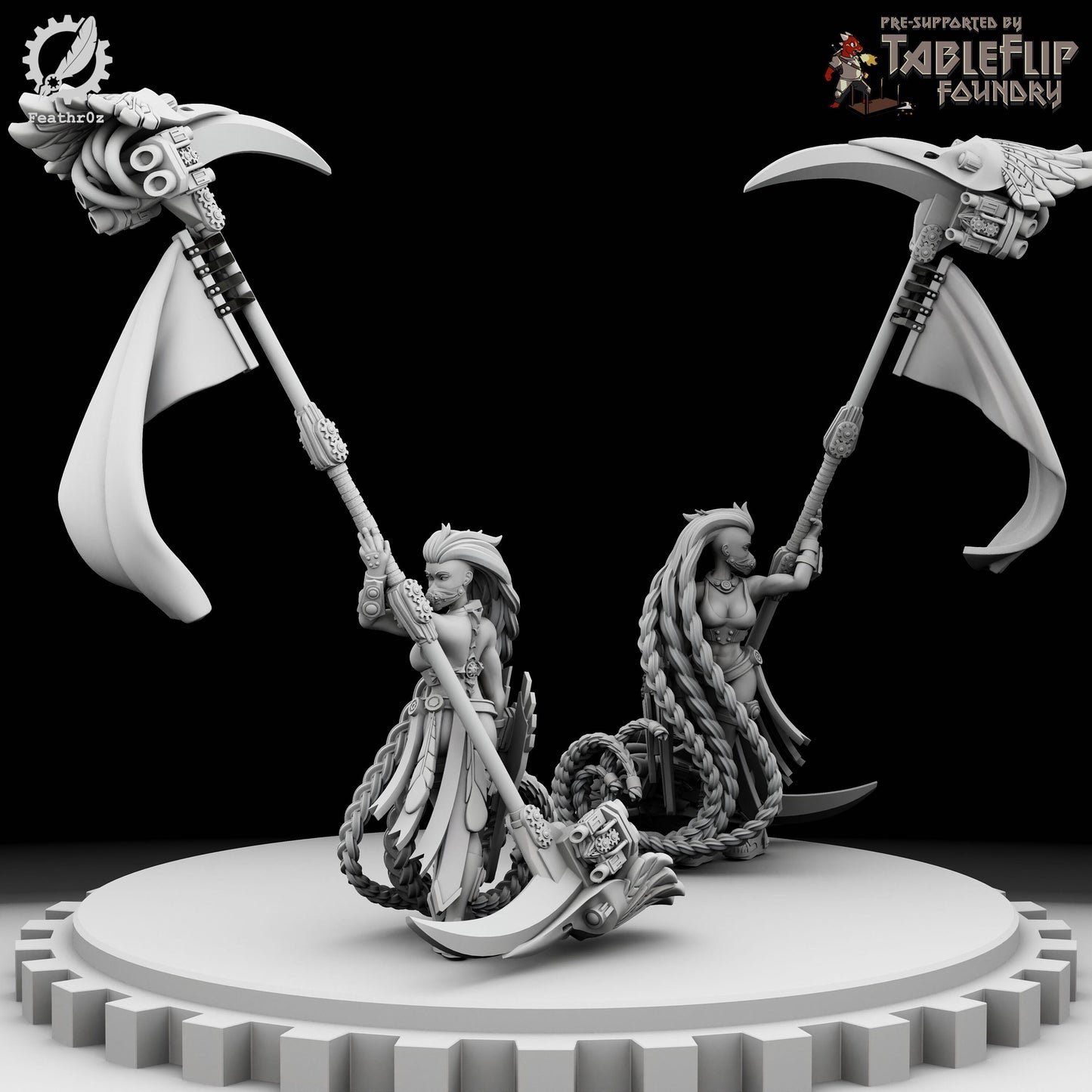Aurora Vanguard Polearm Commanders - Feathr0z - 32mm