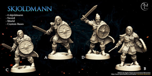 Frost Barbarian Skjoldmann - Francesca Musumeci - 28mm / 32mm / 36mm