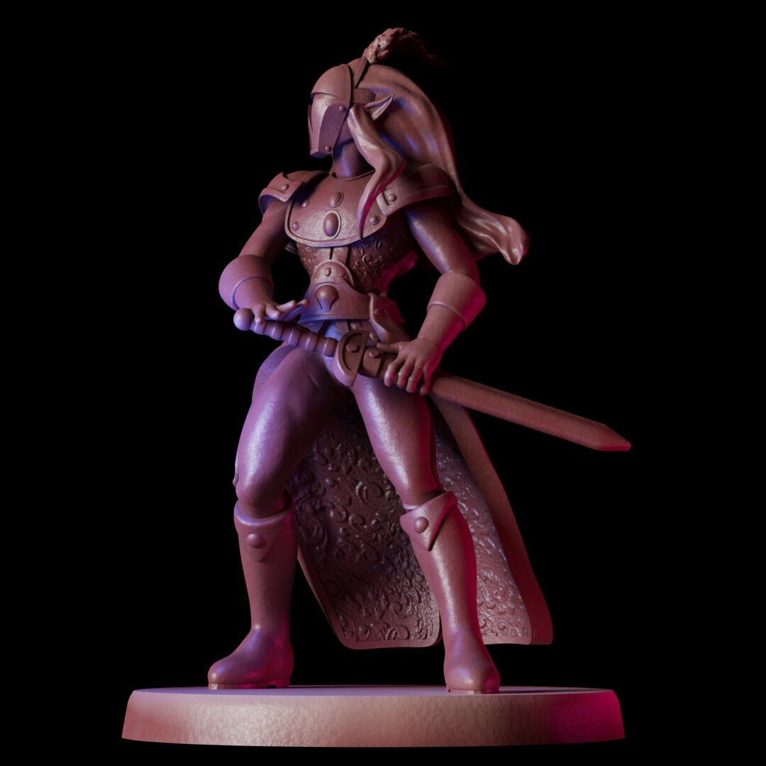 Evantari Elf Soldier - CeleSTL Minis - SaGaBorn Minis Vol. 1 - 28mm / 32mm / 36mm