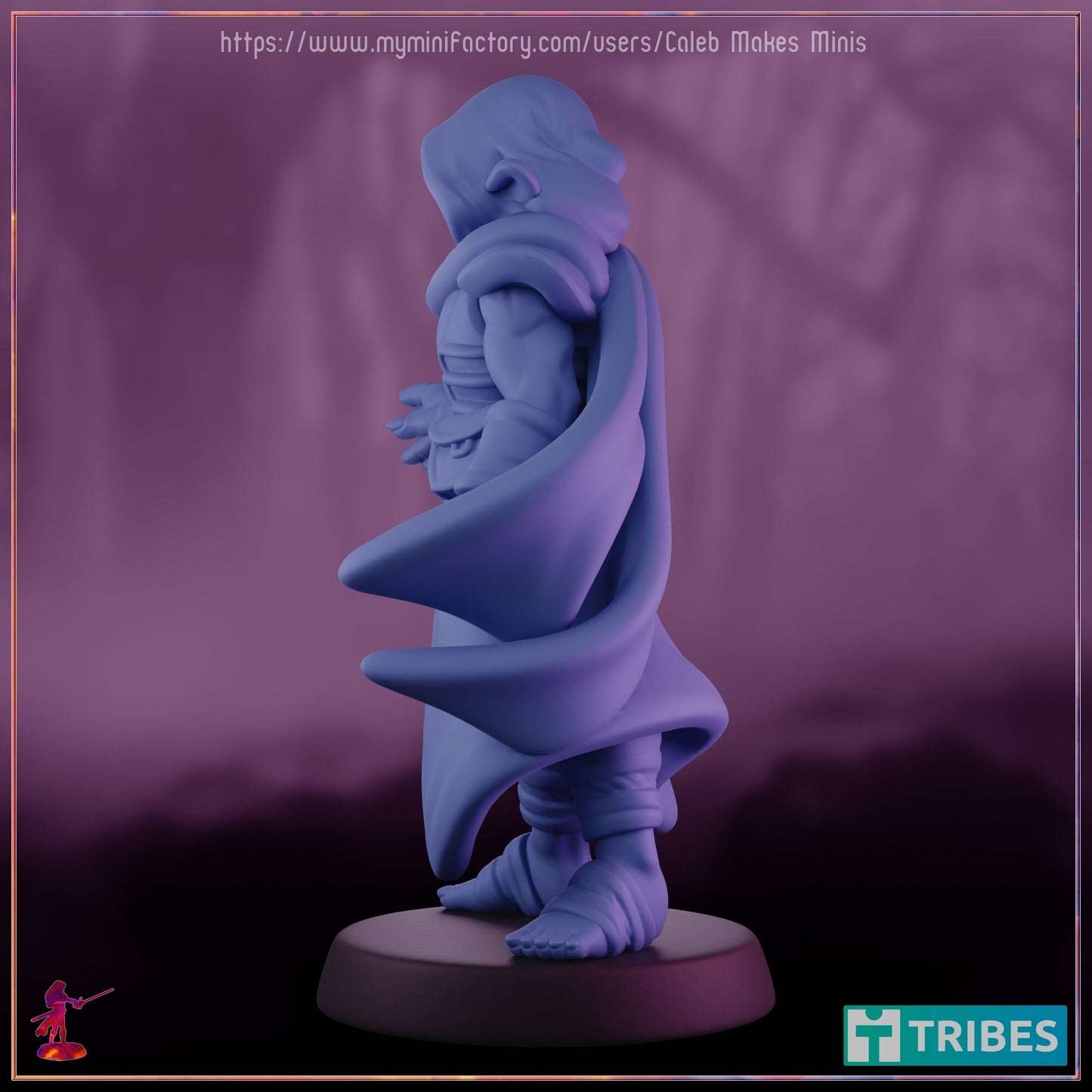 Firbolg Monk (Mask & No Mask Versions) - Caleb Makes Minis - 28mm / 32mm / 36mm