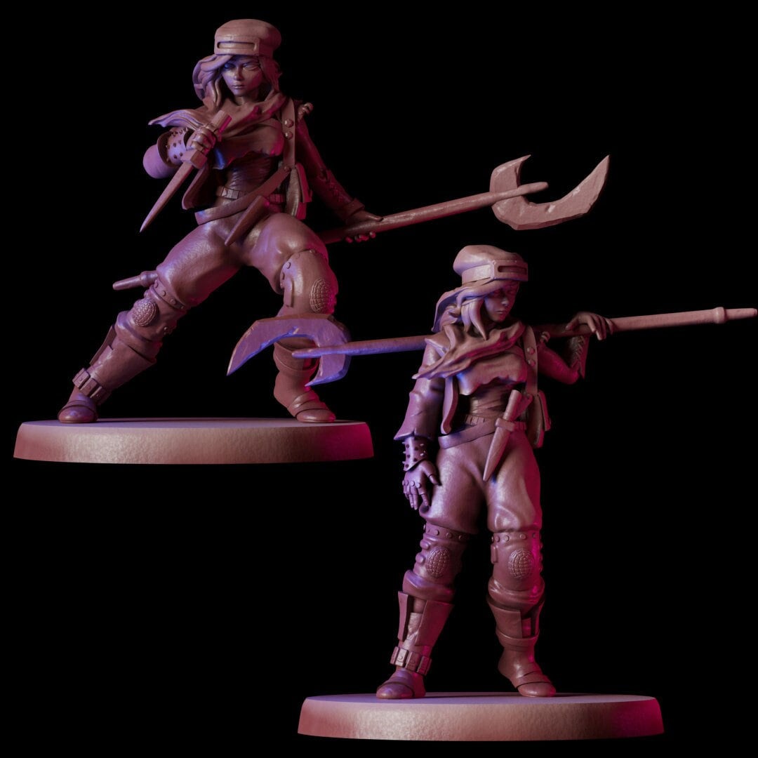 Wylder (Standing & Attack Poses) - CeleSTL Minis - SaGaBorn Minis Vol. 1 - 28mm / 32mm / 36mm