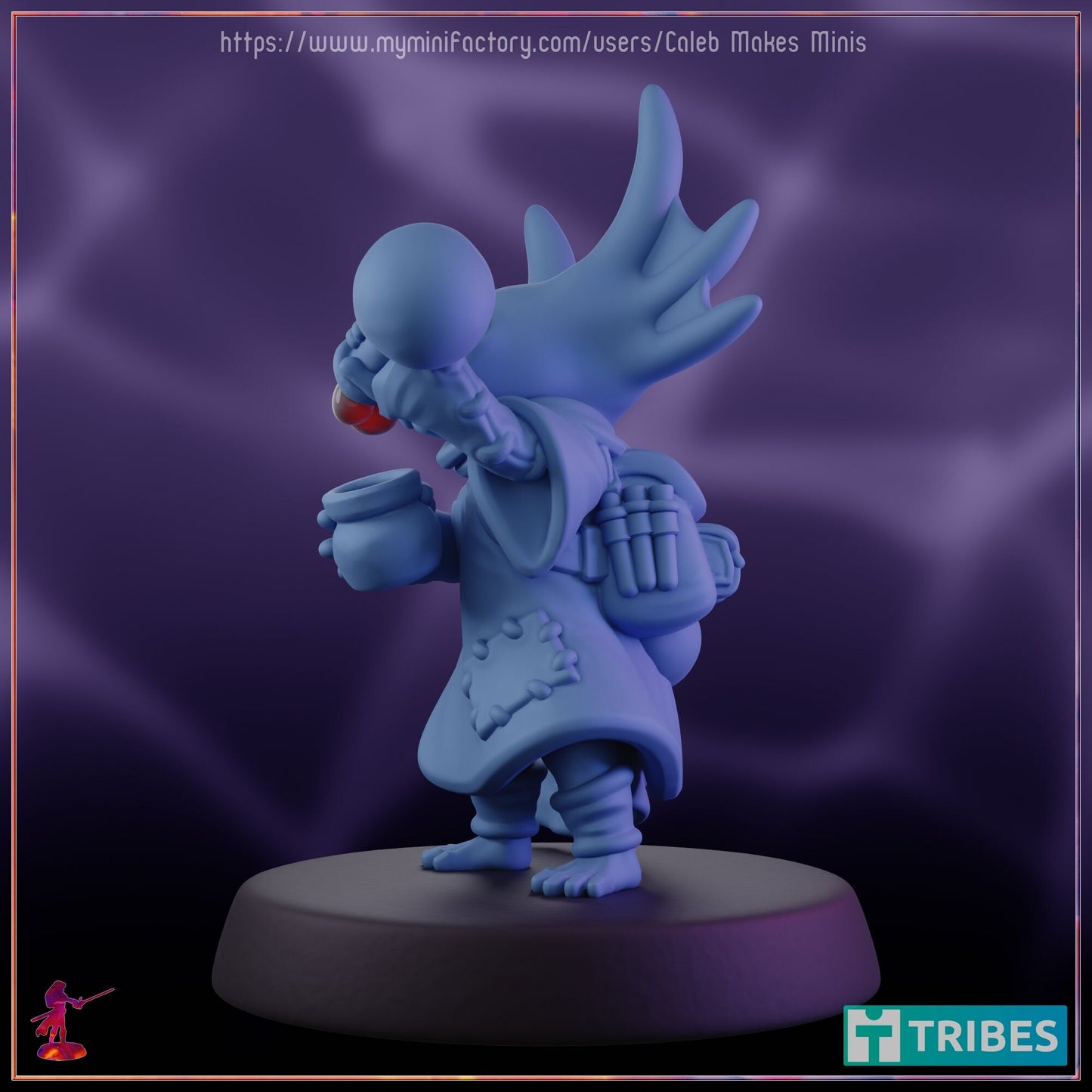 Axlotl Alchemist - Caleb Makes Minis - 28mm / 32mm / 36mm