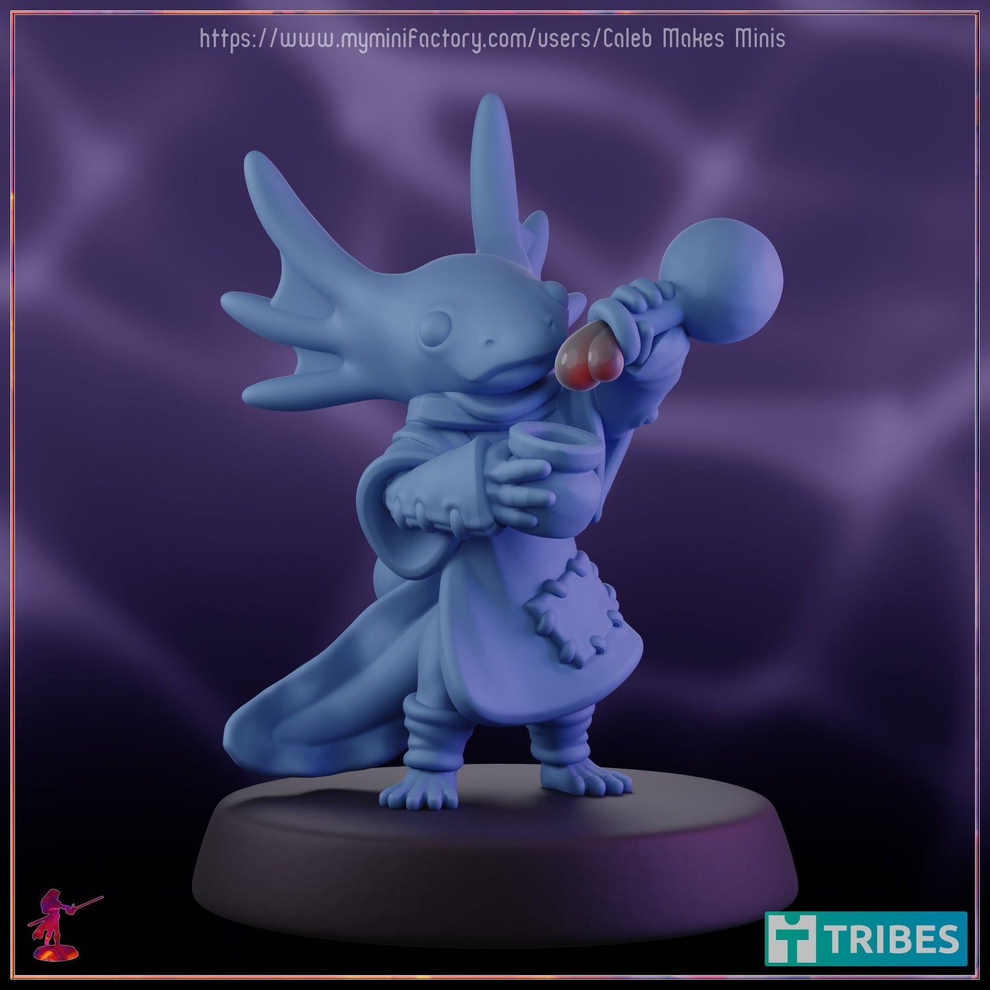 Axlotl Alchemist - Caleb Makes Minis - 28mm / 32mm / 36mm