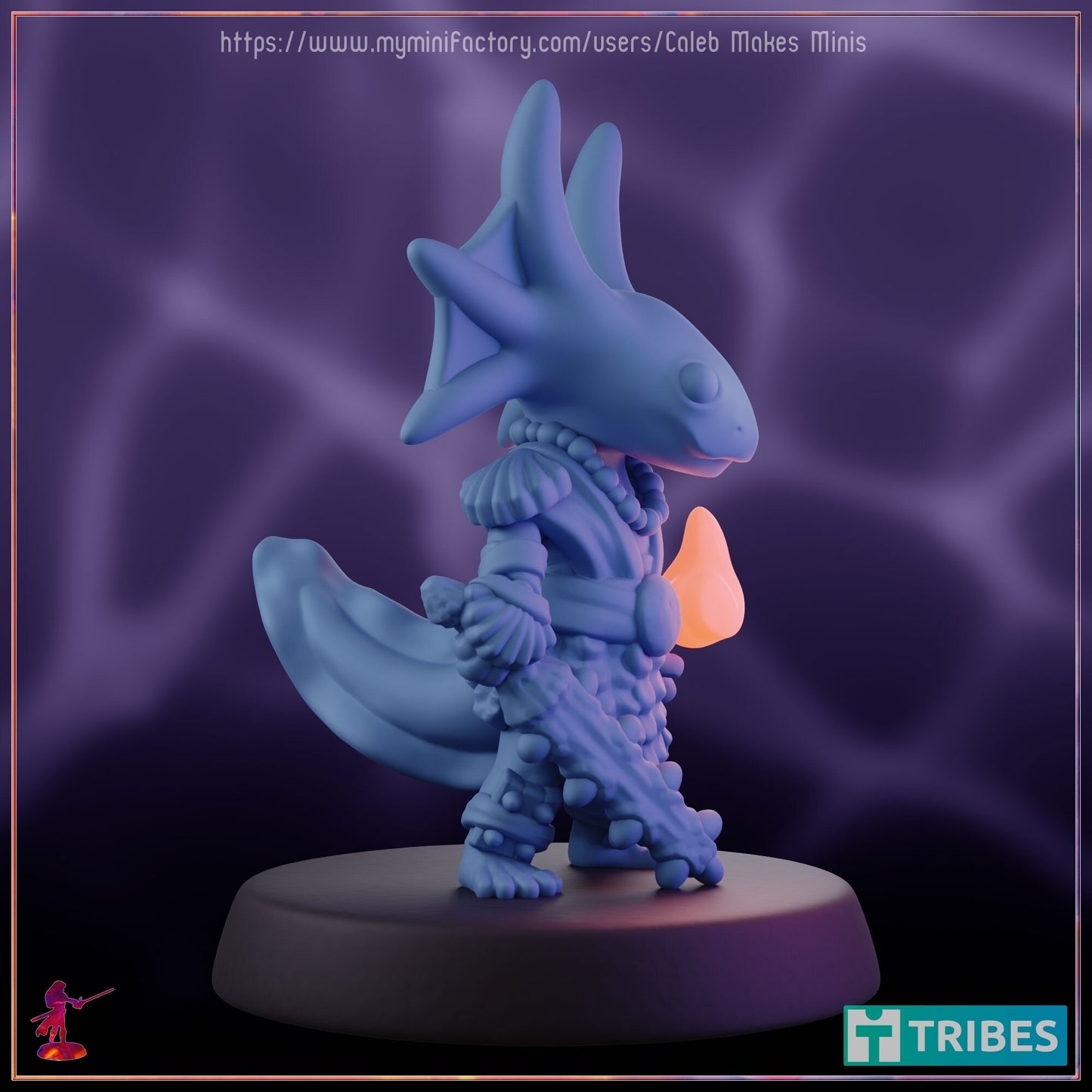 Axlotl Magus - Caleb Makes Minis - 28mm / 32mm / 36mm