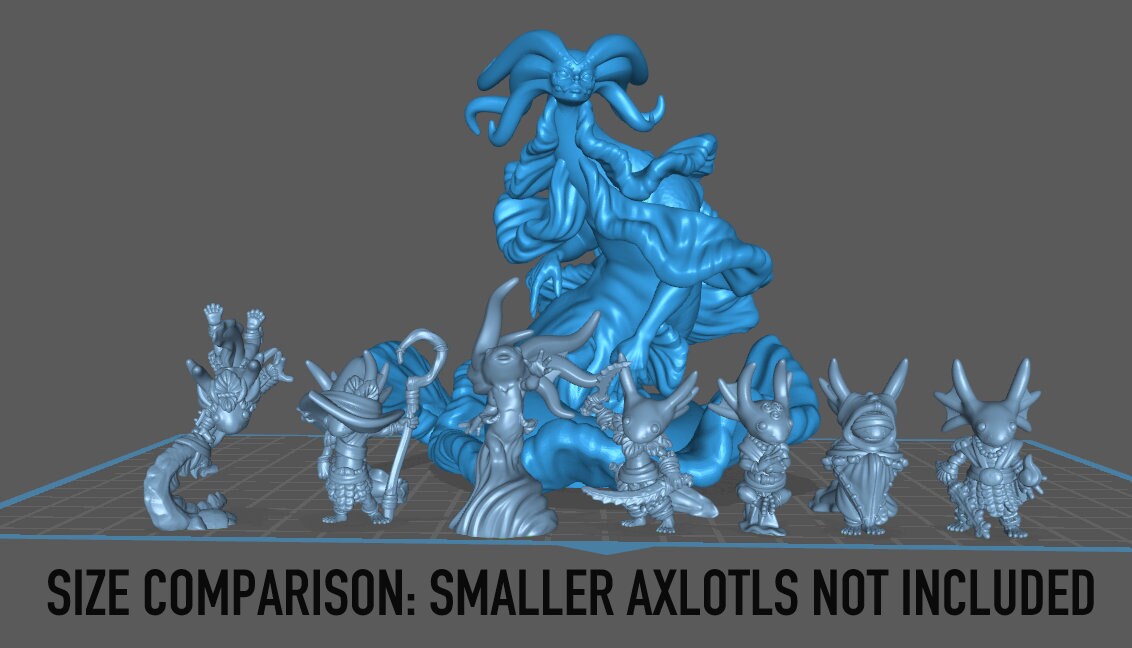Axlotl Mother - Caleb Makes Minis - 28mm / 32mm / 36mm