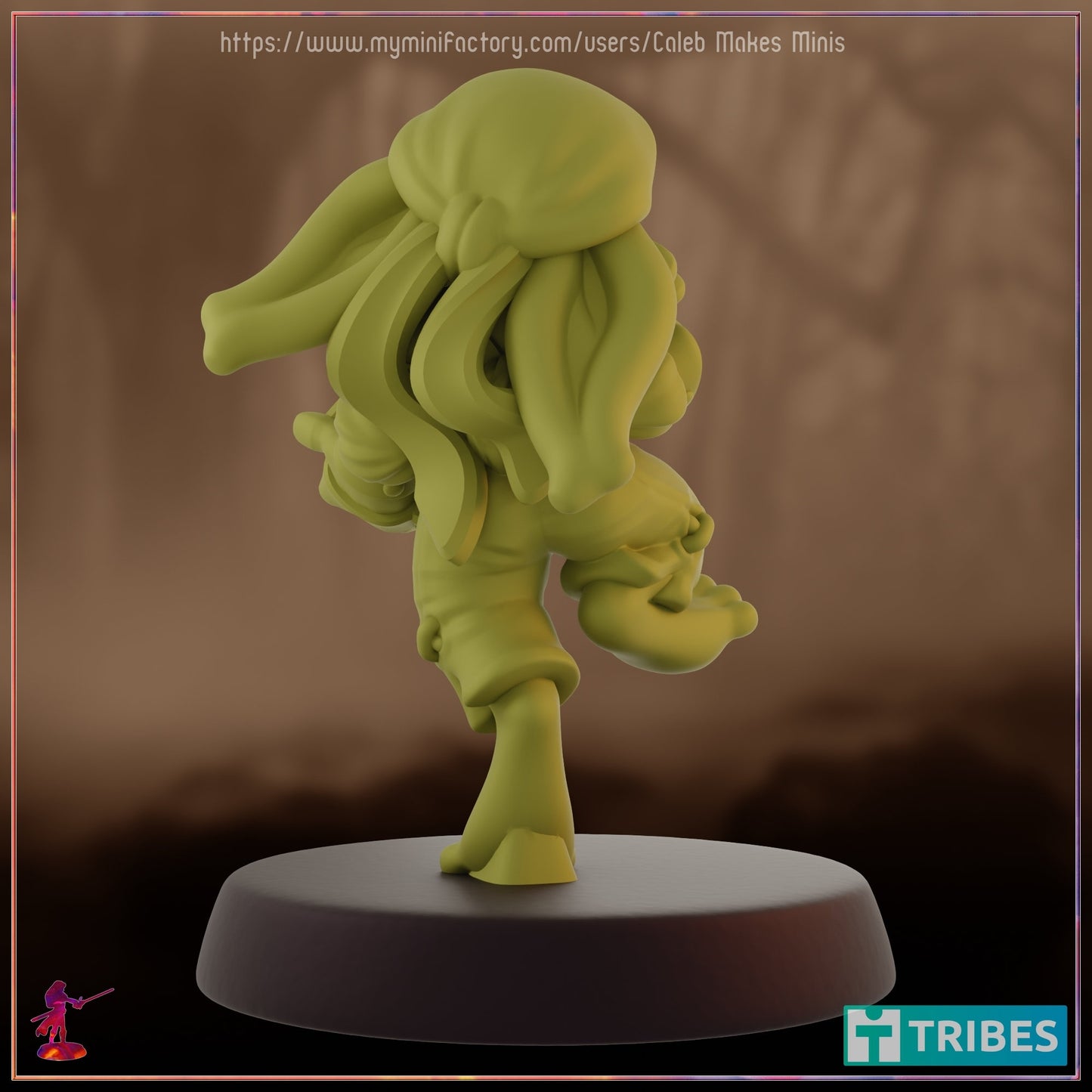 Harengon Accordionist - Caleb Makes Minis - 28mm / 32mm / 36mm