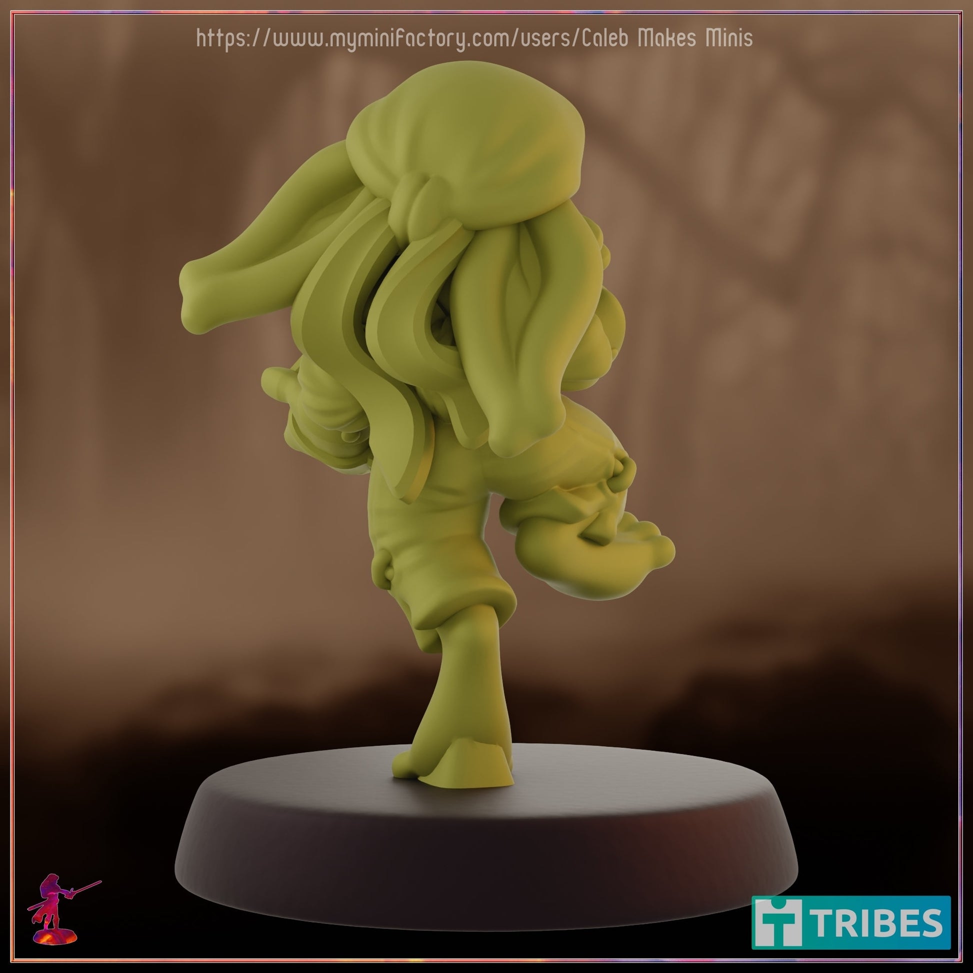 Harengon Accordionist - Caleb Makes Minis - 28mm / 32mm / 36mm