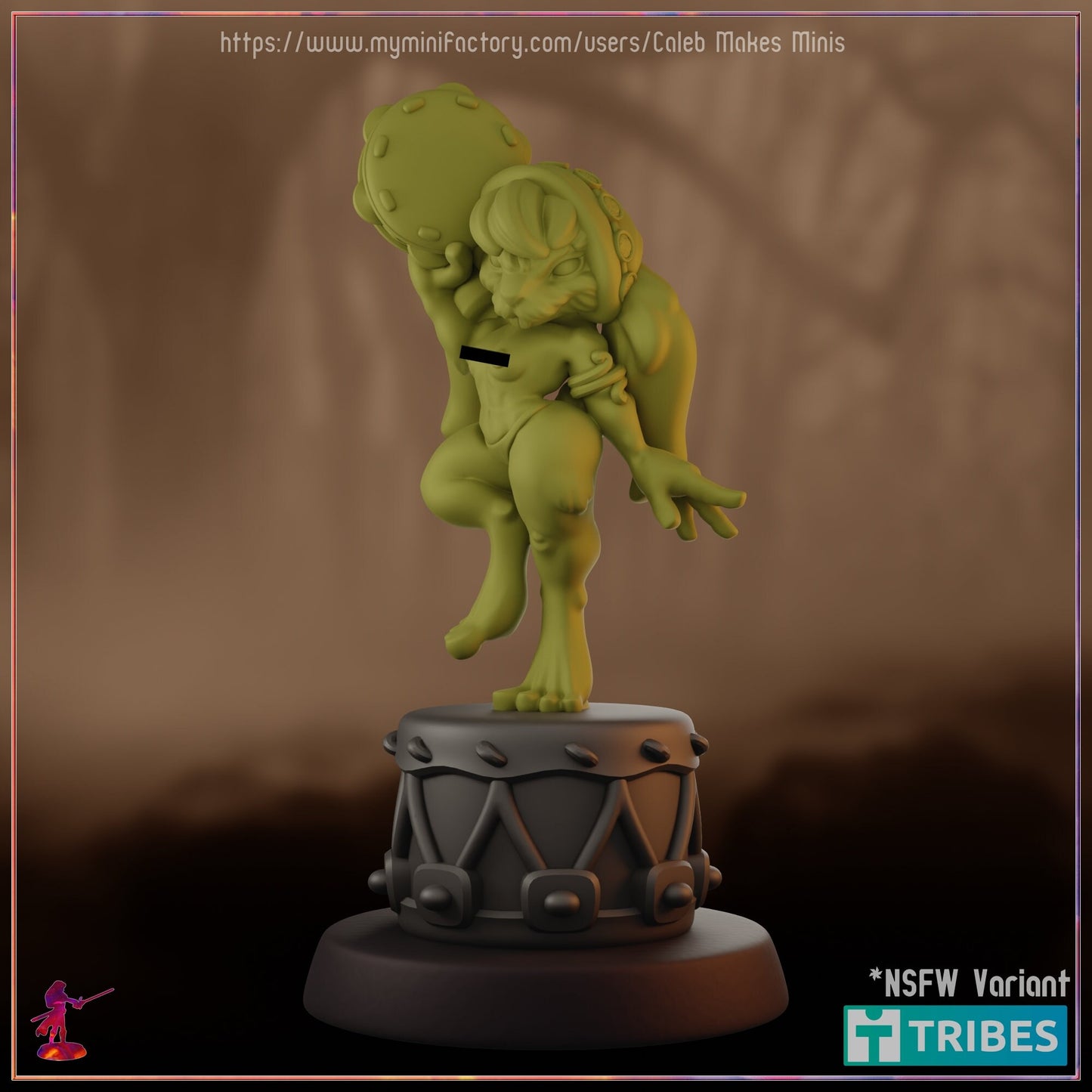 Harengon Dancer (Standard, Alternate, & NSFW Options) - Caleb Makes Minis - 28mm / 32mm / 36mm