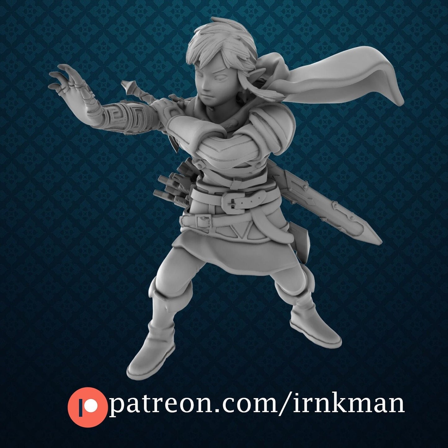 Brave Elf Miniature - Irnkman's Minis - 28mm / 32mm / 36mm / 75mm