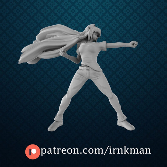 Koko, Energetic Fighter Miniature - Irnkman's Minis - 28mm / 32mm / 36mm