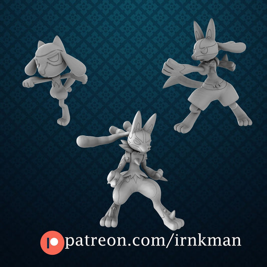 Lucario Line Miniature - Irnkman's Minis - 36mm