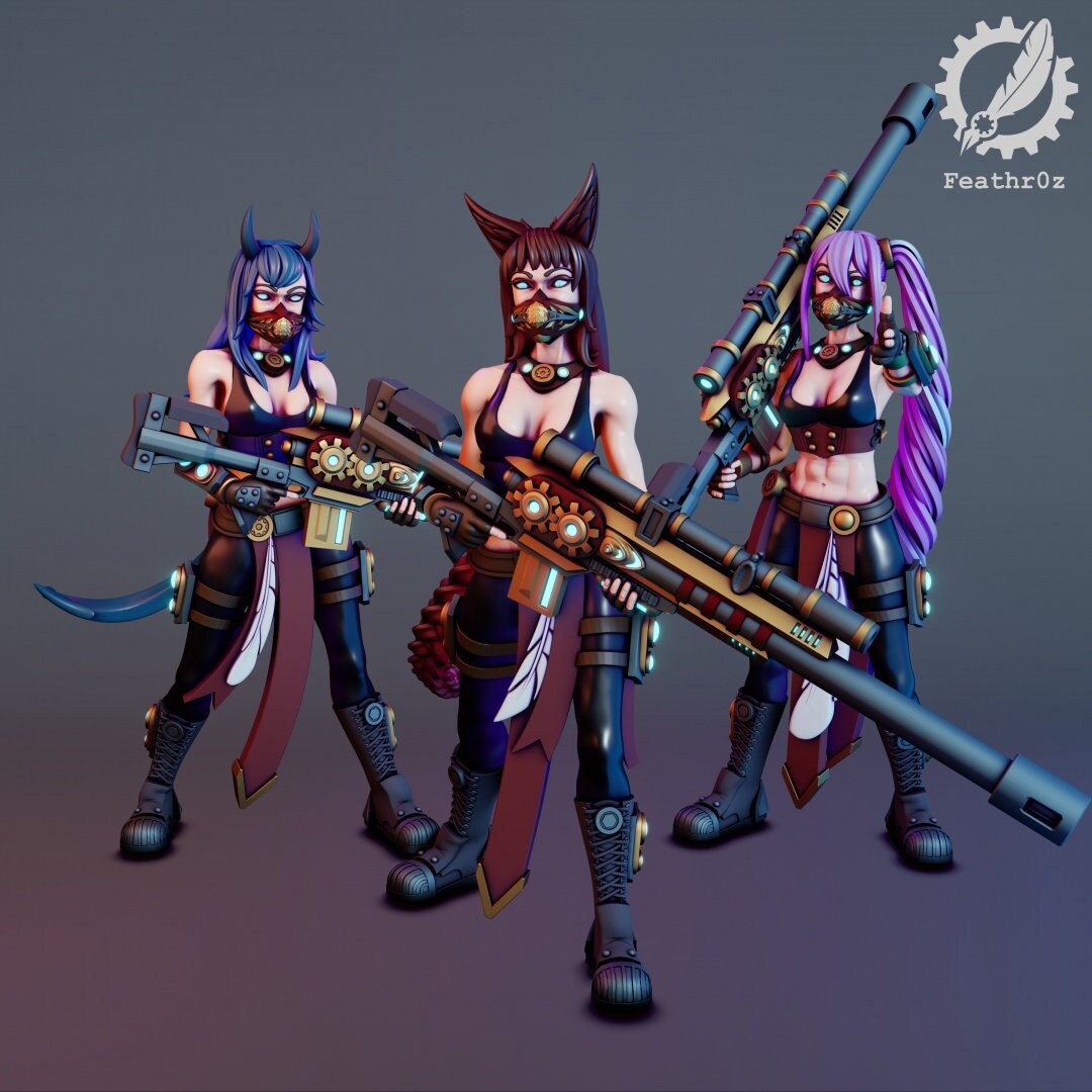 Aurora Vanguard Sniper Sergeants (Standard & NSFW) - Feathr0z - 32mm