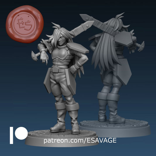 Clueless Swordsman - Ethan Savage Studios - 28mm / 32mm / 36mm