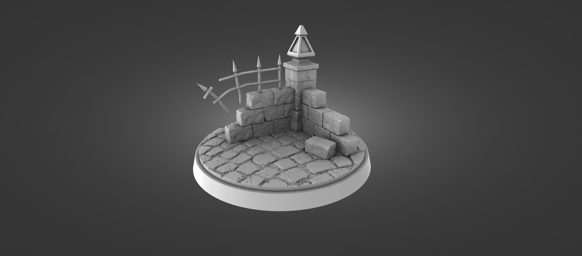 Gothic Wall Base - Ethan Savage Studios - 25mm / 32mm / 36mm