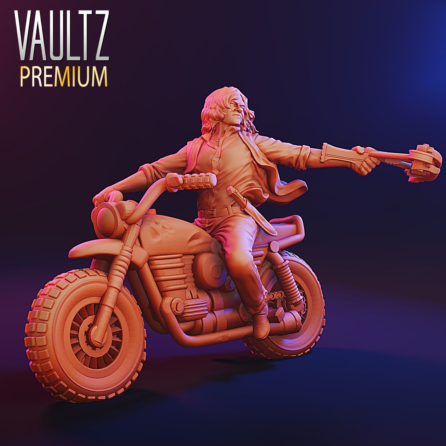 Darren on Bike Miniature - VaultZ - 28mm / 32mm / 36mm