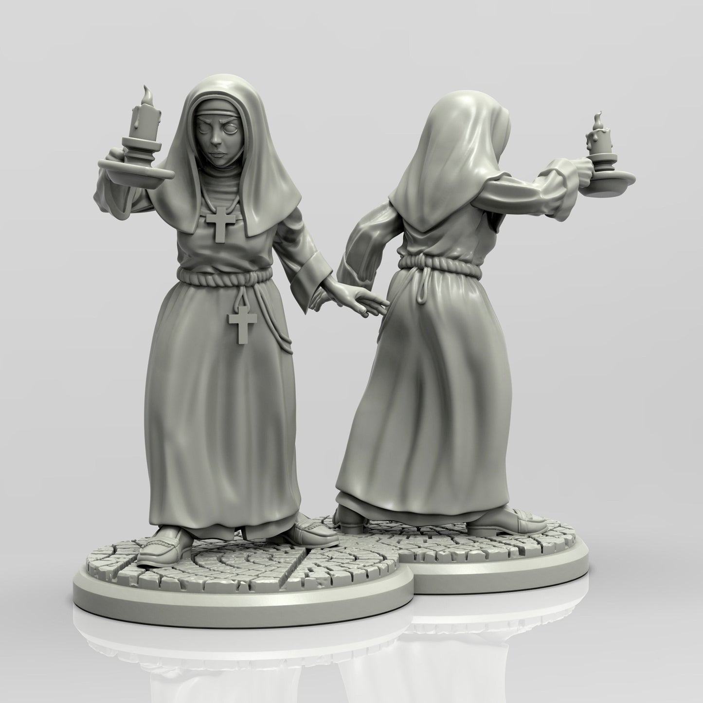 Nun Miniature - Adaevy Creations - 28mm / 32mm / 36mm