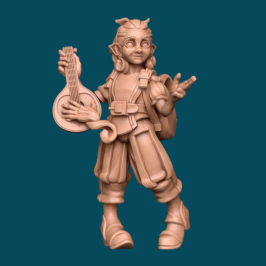 Waffle, Halfling Bard - Awkward Penguin’s Minis - 28mm / 32mm / 36mm