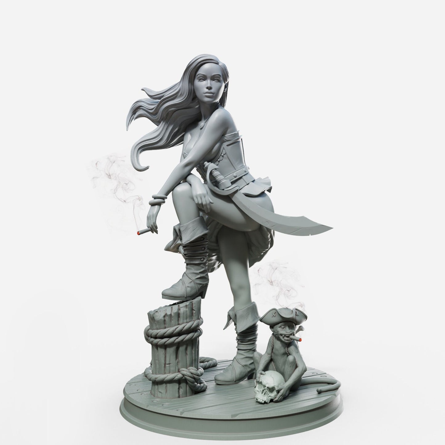 Marina (Pose A, Standard & NSFW) - Female Miniatures - 32mm / 75mm