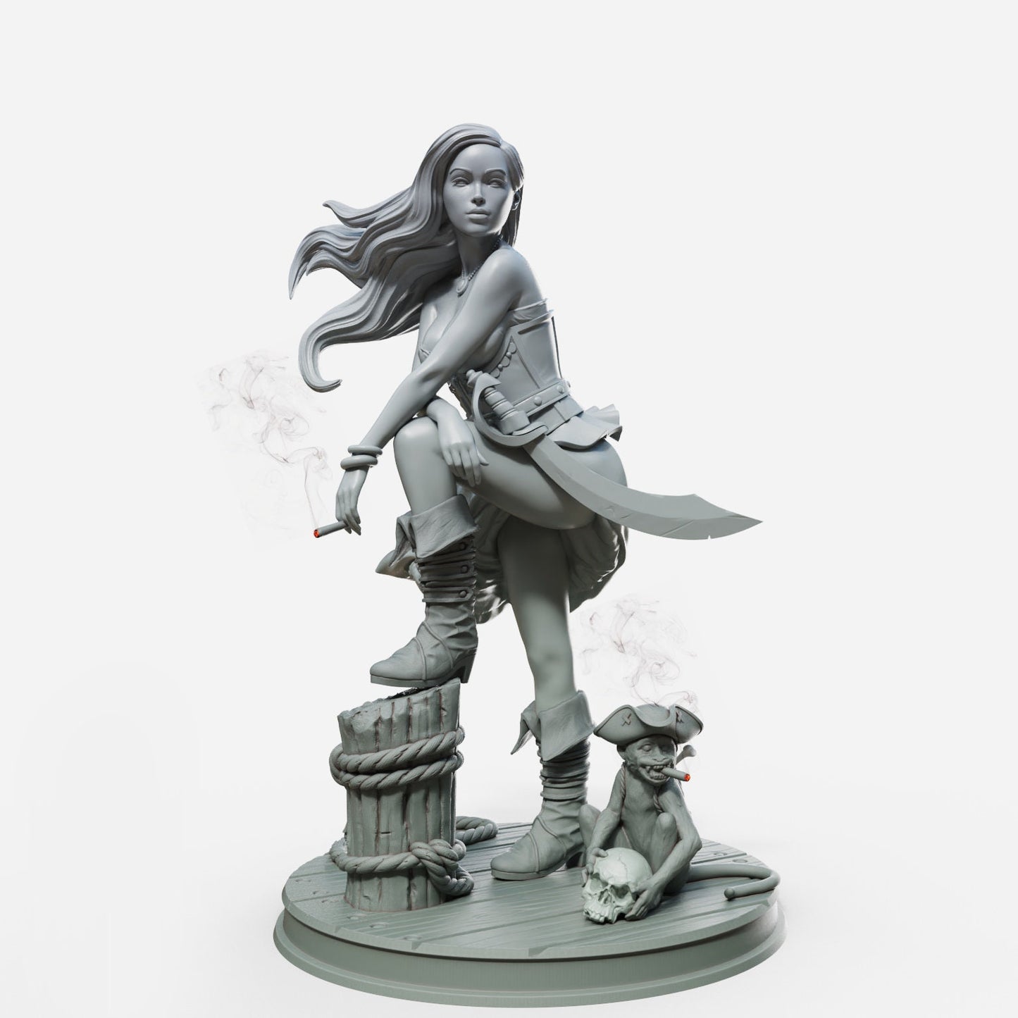 Marina (Pose A, Standard & NSFW) - Female Miniatures - 28mm / 32mm / 36mm / 75mm