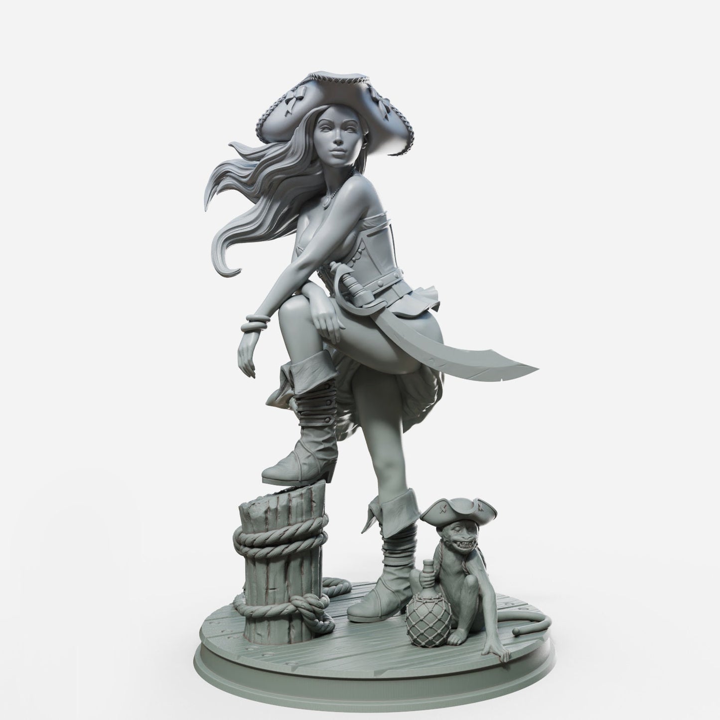 Marina (Pose A, Standard & NSFW) - Female Miniatures - 28mm / 32mm / 36mm / 75mm