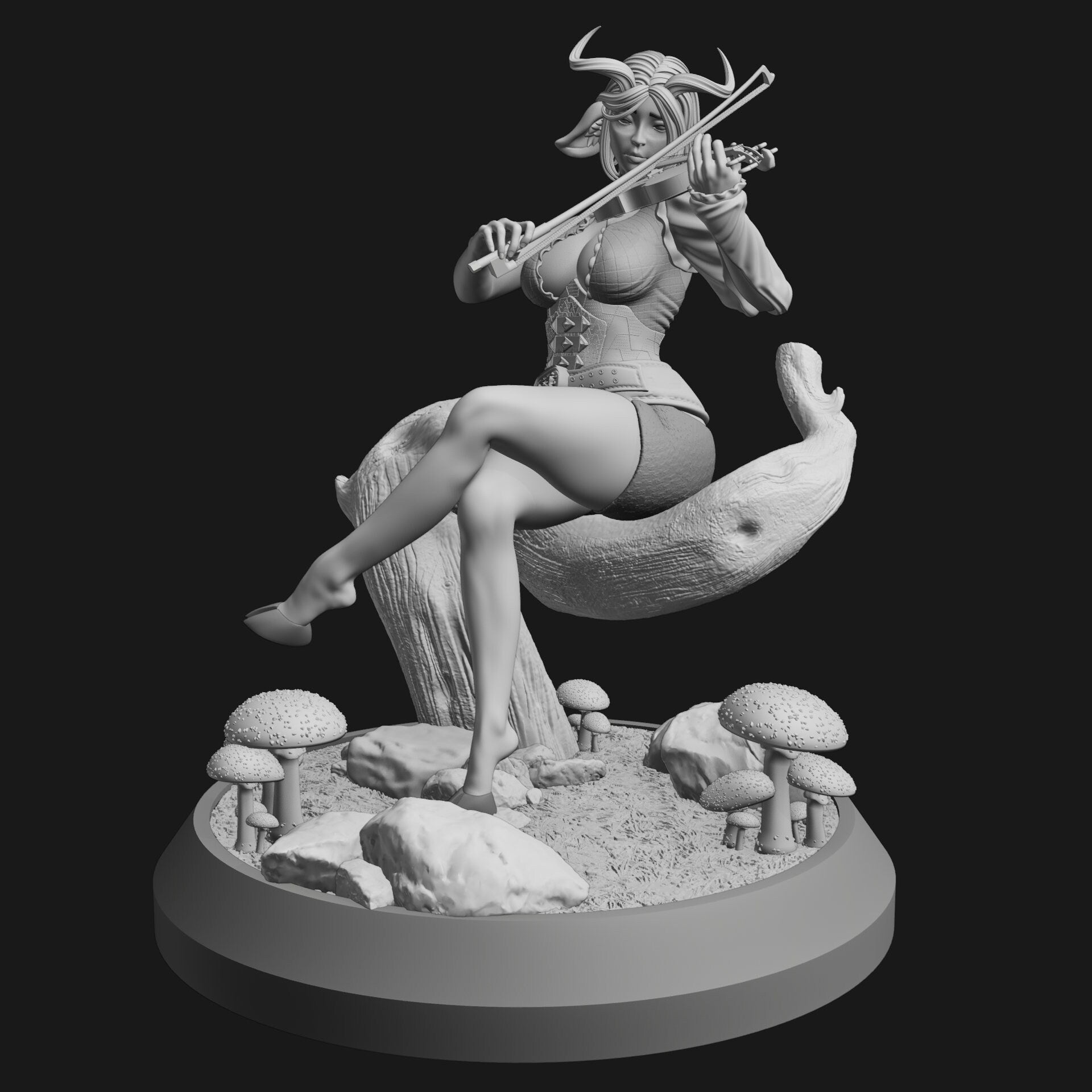 Faun Bard - QB Works - 28mm / 32mm / 36mm / 75mm