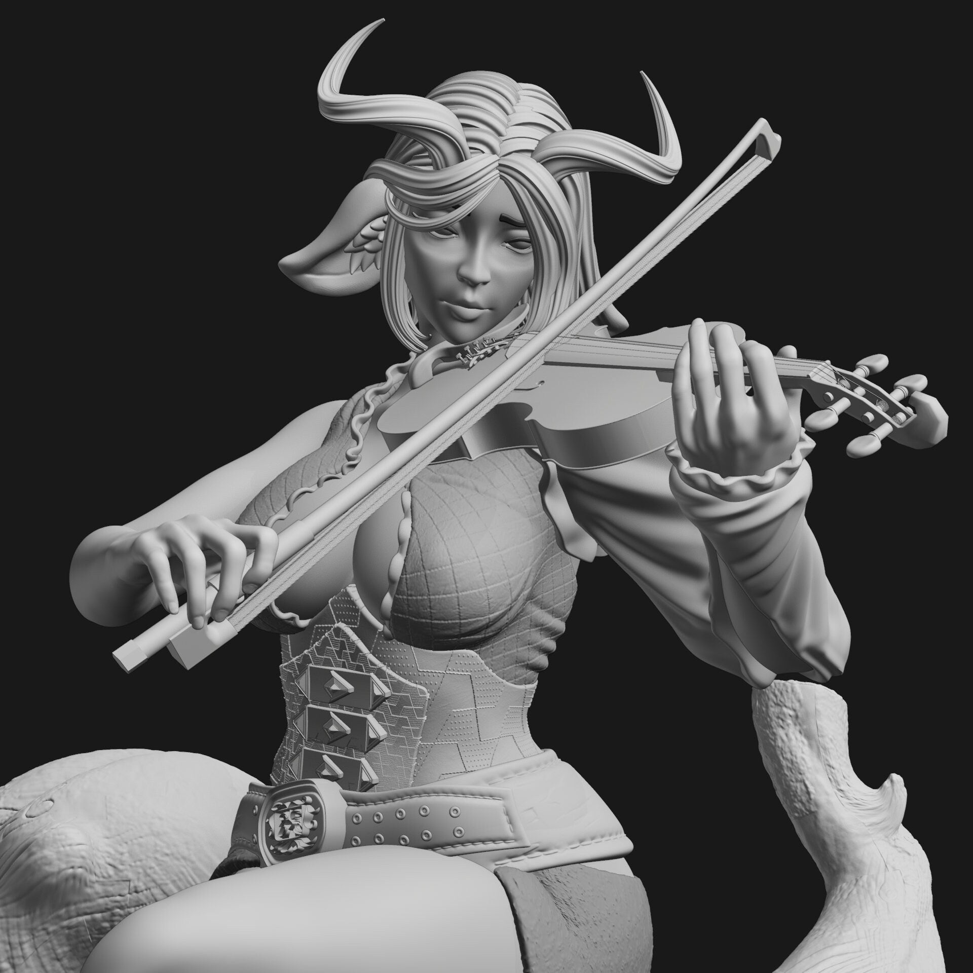 Faun Bard - QB Works - 28mm / 32mm / 36mm / 75mm